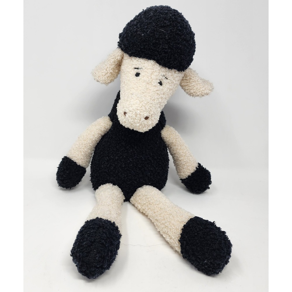 Manhattan Toy Company Plush Black And White Llama Goat Sheep 2000 17" Vintage